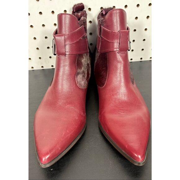 Matisse Jordy leather calf hair ankle boots size 10 - Picture 6 of 12